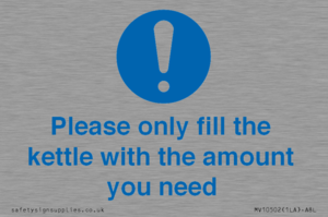 Please only fill the kettle with the amount you need